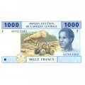 Экваториальная Гвинея 1000 франков 2002 год (F) - Лесозаготовка UNC