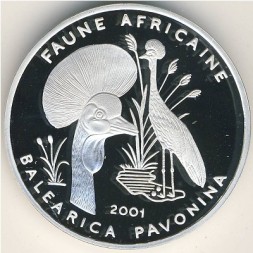 Монета Чад 1000 франков 2001 год
