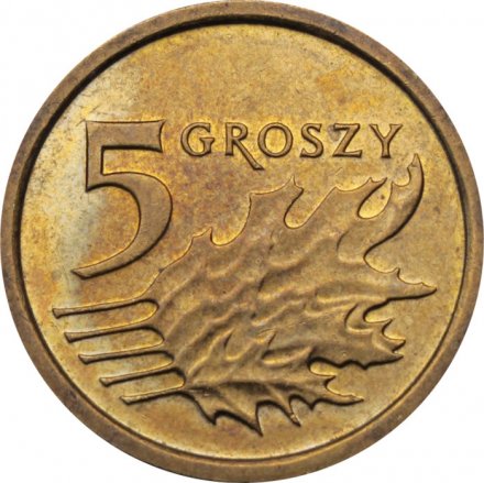 Польша 5 грошей 2014 год