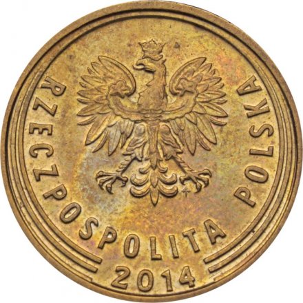 Польша 5 грошей 2014 год