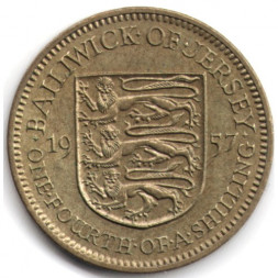 Джерси 1/4 шиллинга 1957 год