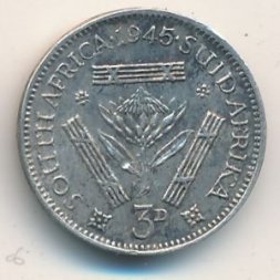 ЮАР 3 пенса 1945 год