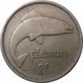 Ирландия 1 флорин (2 шиллинга) 1954 год - Атлантический лосось