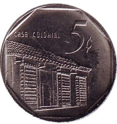 Монета Куба 5 сентаво 2009 год (арабские цифры)