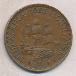 ЮАР 1 пенни 1953 год