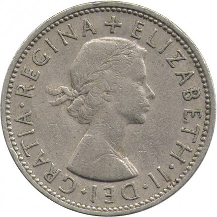 Великобритания 2 шиллинга (1 флорин) 1961 год - Роза Тюдоров