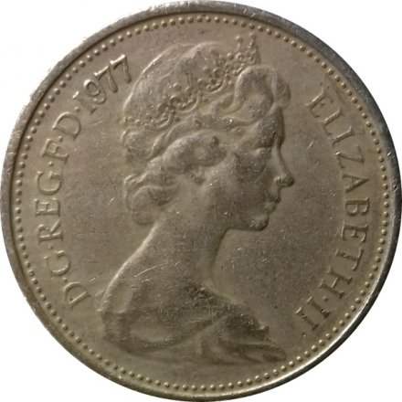Великобритания 5 новых пенсов 1977 год