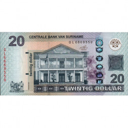 Суринам 20 долларов 2019 год - Красное мангровое дерево UNC