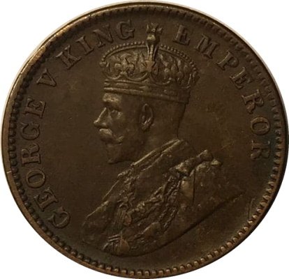 Британская Индия 1/4 анны 1929 год - Король Георг V