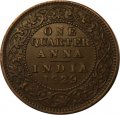Британская Индия 1/4 анны 1929 год - Король Георг V