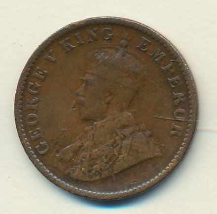 Британская Индия 1/4 анны 1929 год - Король Георг V