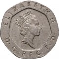 Великобритания 20 пенсов 1997 год