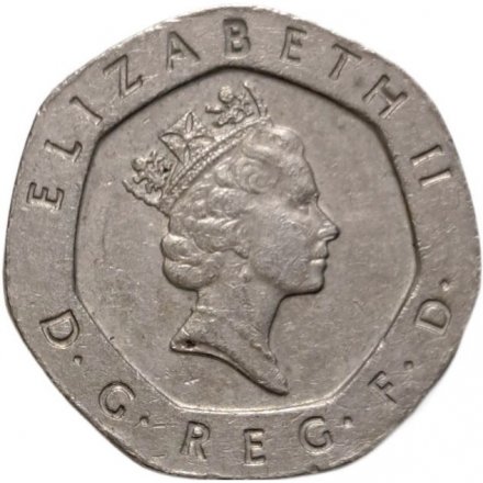 Великобритания 20 пенсов 1997 год
