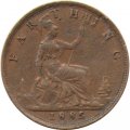 Великобритания 1 фартинг 1885 год