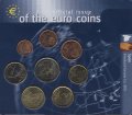 Набор из 8 евромонет Испании 2001 год (в запайке)