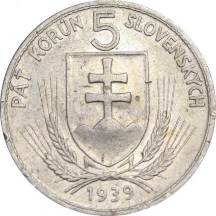 Словакия 5 крон 1939 год - Андрей Глинка