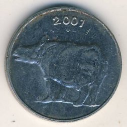 Индия 25 пайс 2001 год