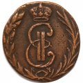 Денга 1770 год КМ, сибирская монета Екатерина II (1762 - 1796) - VF+