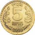 Индия 5 рупий 2010 год (Мумбаи)