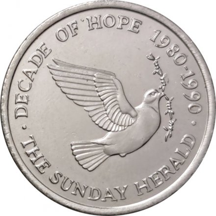 Медаль (жетон) Австралия. Десятилетие надежды. Decade of Hope 1980-1990. The Sunday Herald