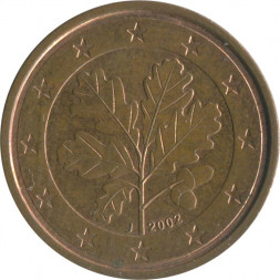 Германия 2 евроцента 2002 год (J)