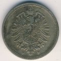 Германия 5 пфеннигов 1876 год (F)