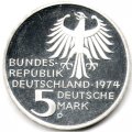 ФРГ 5 марок 1974 год - 250 лет со дня рождения Иммануила Канта (proof)
