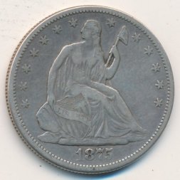 США 1/2 доллара 1875 год