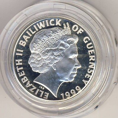 Гернси 1 фунт 1999 год - 125 лет со дня рождения Уинстона Черчилля