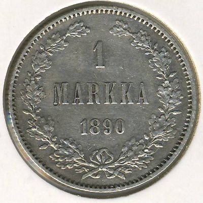 Финляндия 1 марка 1890 год