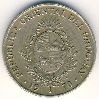 Уругвай 20 песо 1970 год