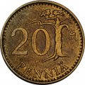 Финляндия 20 пенни 1972 год
