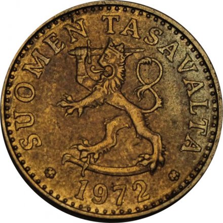 Финляндия 20 пенни 1972 год