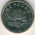 Гибралтар 1 фунт 2009 год - Череп неандертальца