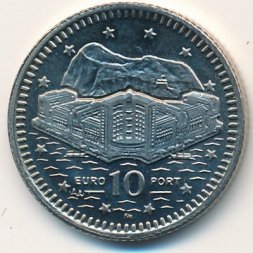 Гибралтар 10 пенсов 1999 год