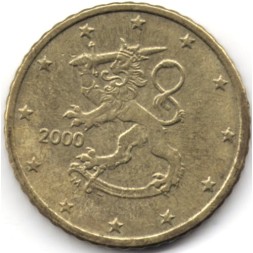 Финляндия 50 евроцентов 2000 год - Герб Финляндии