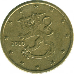 Финляндия 50 евроцентов 2000 год - Герб Финляндии