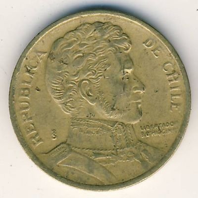 Чили 10 песо 1992 год