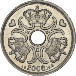 Дания 1 крона 2000 год