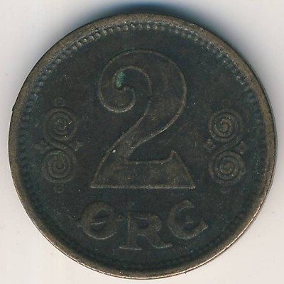 Дания 2 эре 1916 год