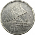Фиджи 50 центов 2009 год - Каноэ