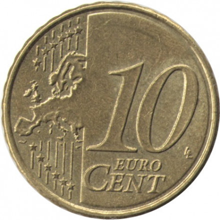 Франция 10 евроцентов 2001 год - Девушка-сеятель