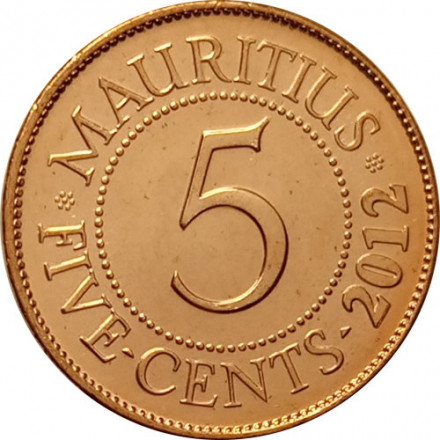 Маврикий 5 центов 2012 год - Сивусагур Рамгулам UNC