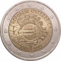 Австрия 2 евро 2012 год - 10 лет наличному обращению евро