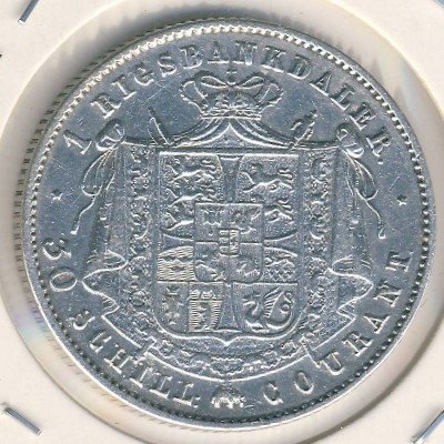 Дания 1 ригсбанкдалер 1847 год