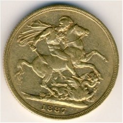 Австралия 1 соверен 1887 год