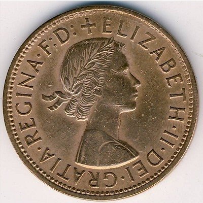 Австралия 1 пенни 1955 год - Без точки после &quot;PENNY&quot; - Монетный двор Мельбурна