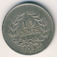 Монета Саравак 10 центов 1927 год