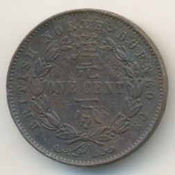 Северное Борнео 1 цент 1887 год