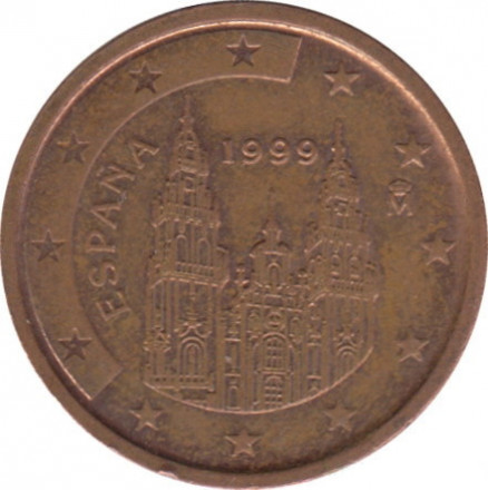 Испания 2 евроцента 1999 год